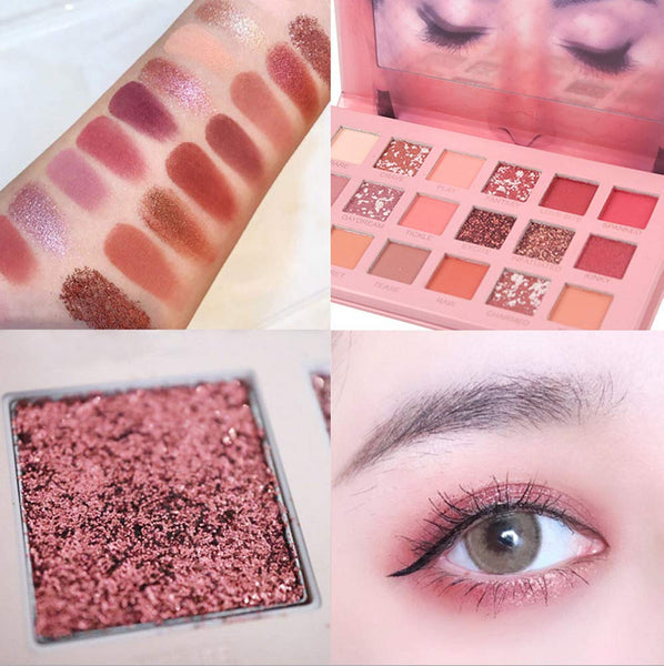 Huda beaty à Paupières Palette Matte Glitter Pigment Texture Eye Shadow Beauty Maquillage