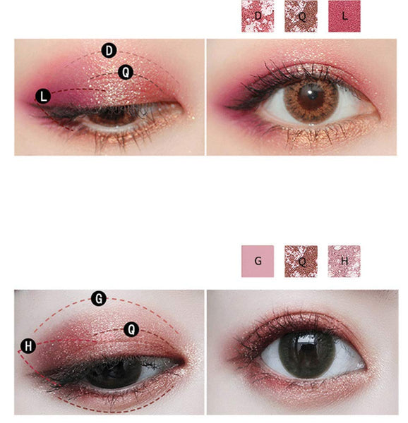 Huda beaty à Paupières Palette Matte Glitter Pigment Texture Eye Shadow Beauty Maquillage