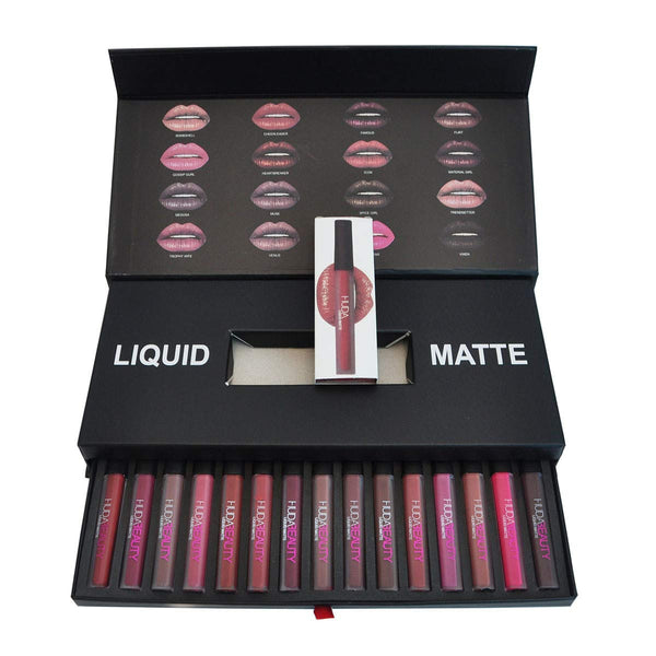 Vasyle 16 Couleur à lèvres de kit 16 de couleur Mat NE Colle pas Tasse dans un coffret cadeau