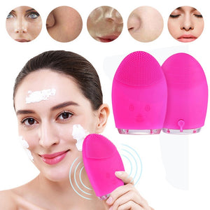 Kemei brosse nettoyante super-sonique en silicone vibrante rechargeable pour le visage