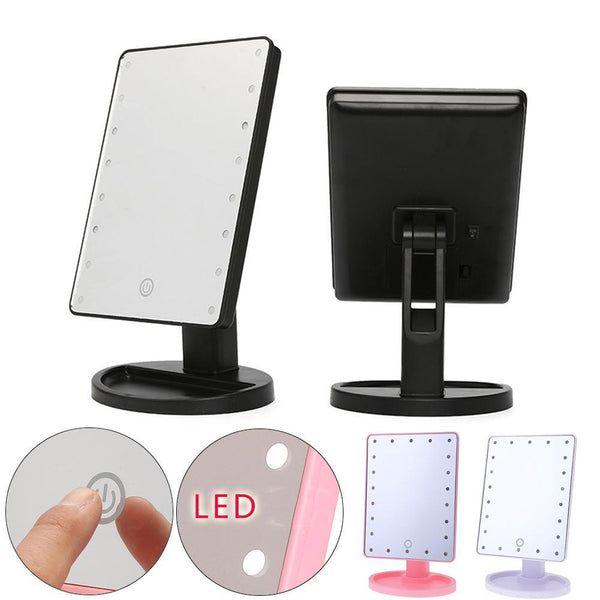 Hangsun LED Lumineux Miroir Cosmétique B90 Maquillage Éclairé Lumineux Aveclampes - 180 Degrés Rotation