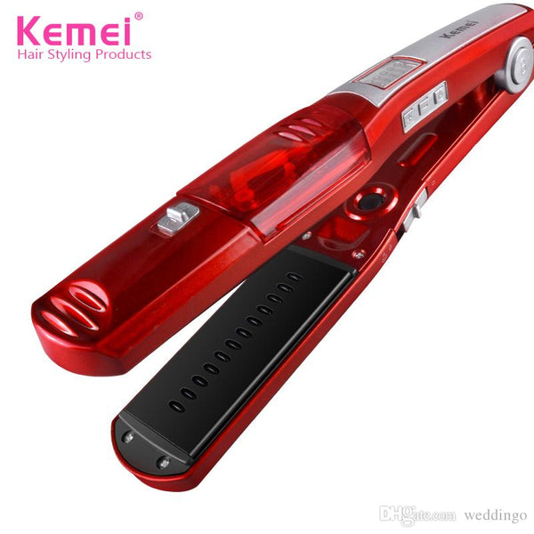 Fer à Lisser - Kemei KM 3011 - à Vapeur - en Céramique Nano - 5 Réglages de Température - 360 Degrés